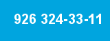 926 324-33-11